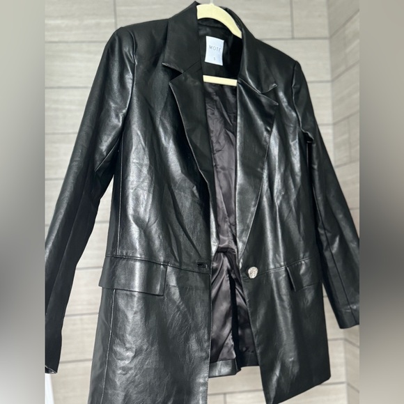 MOTF PREMIUM OVERSIZED LEATHER JACKET - Picture 4 of 6